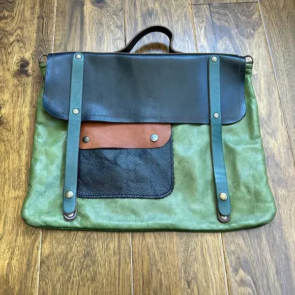 Ebano handmade Italian leather satchel messenger bag - Picture 1 of 16